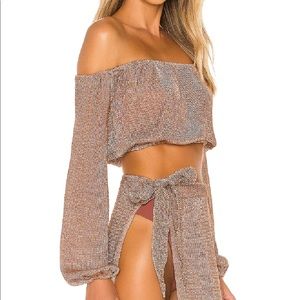 Lovers and Friends Nayelli Top in Gold Size XS